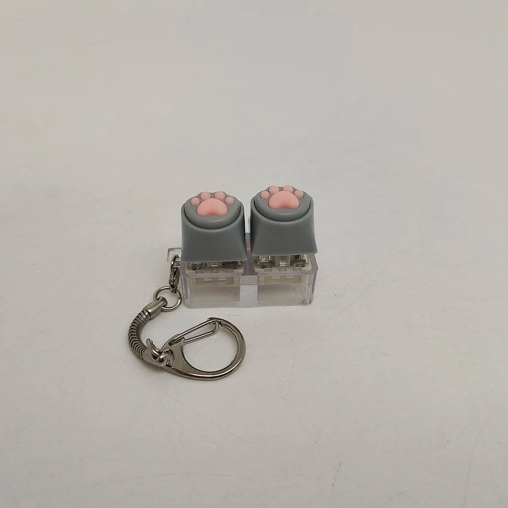 Cat Paw Fidget Keychain - Soft Silicone Stress Relief Toy