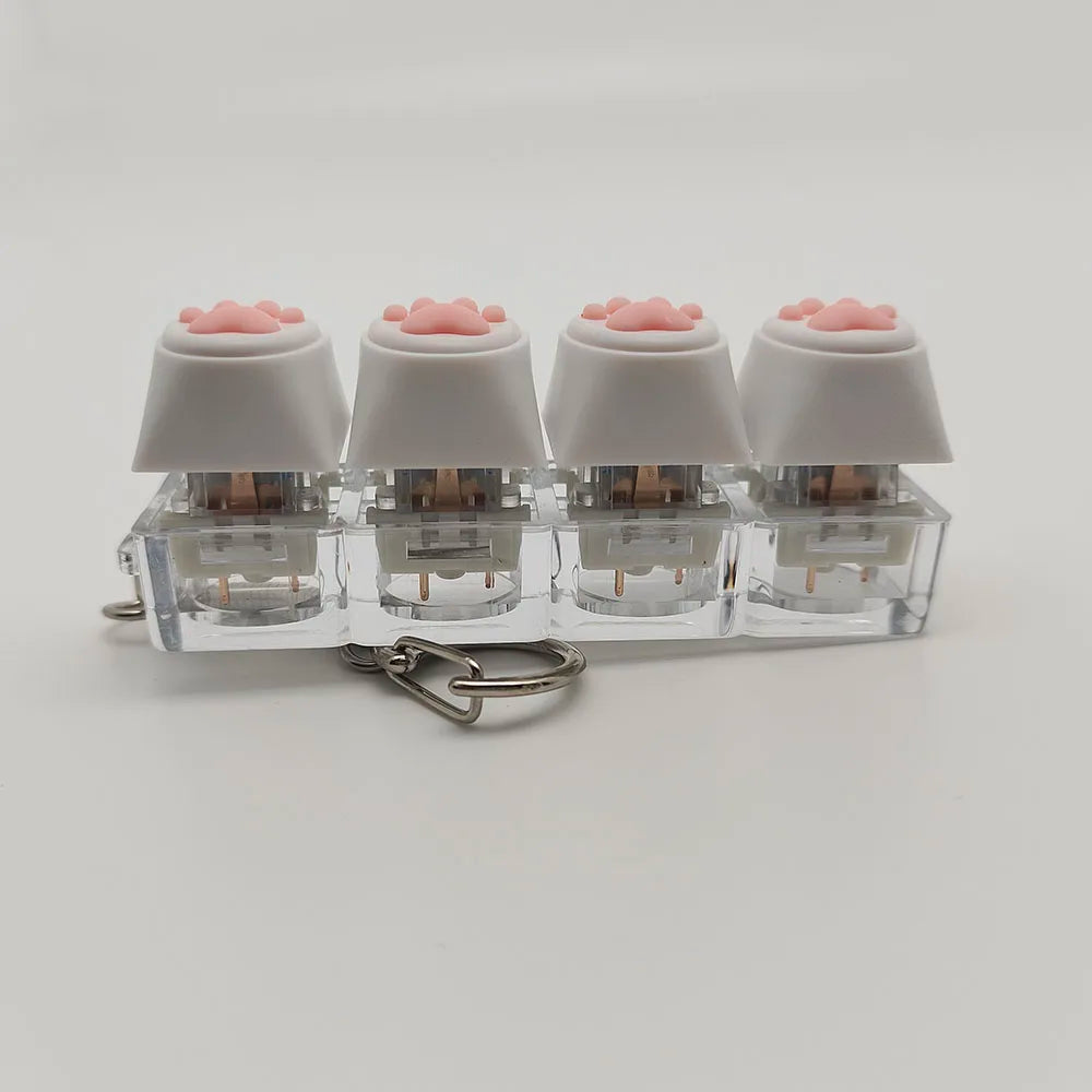 Cat Paw Fidget Keychain - Soft Silicone Stress Relief Toy