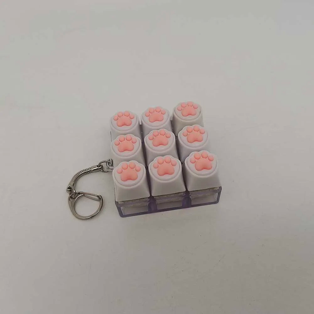 Cat Paw Fidget Keychain - Soft Silicone Stress Relief Toy