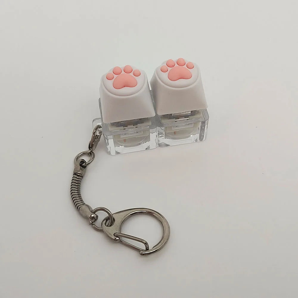 Cat Paw Fidget Keychain - Soft Silicone Stress Relief Toy