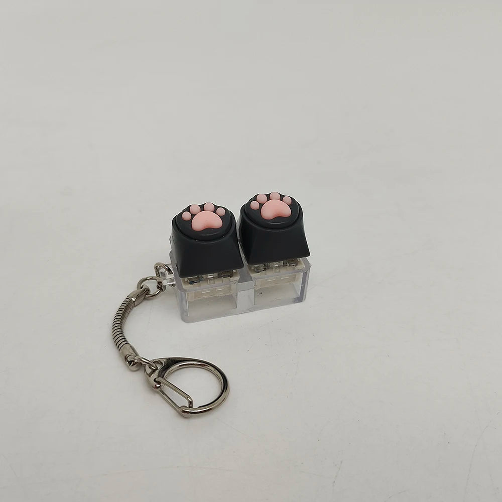 Cat Paw Fidget Keychain - Soft Silicone Stress Relief Toy