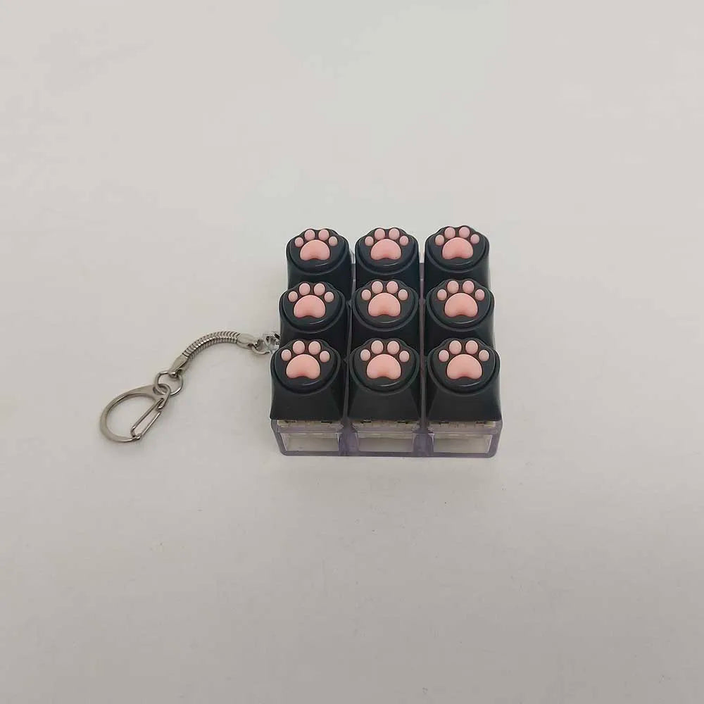 Cat Paw Fidget Keychain - Soft Silicone Stress Relief Toy