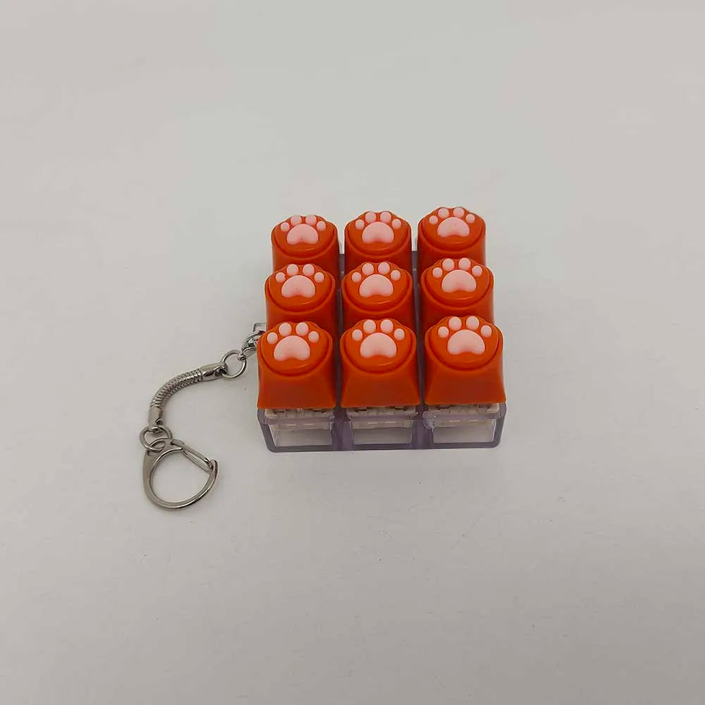 Cat Paw Fidget Keychain - Soft Silicone Stress Relief Toy