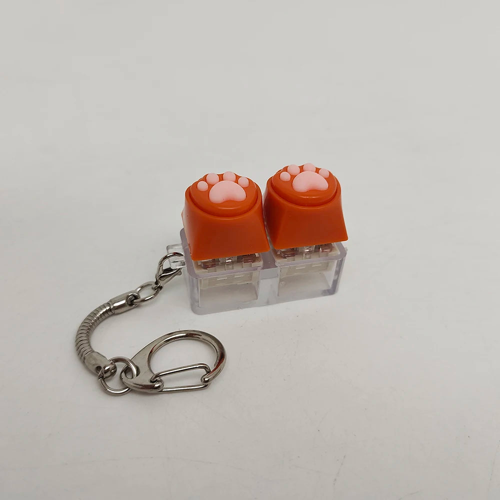 Cat Paw Fidget Keychain - Soft Silicone Stress Relief Toy